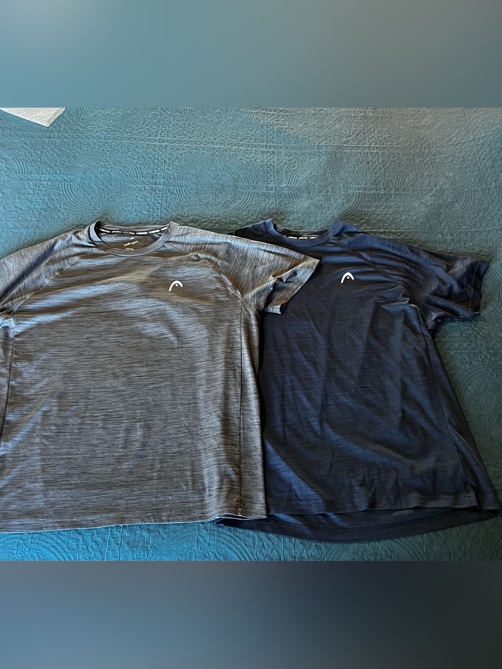 Head Men’s Athletic Short-Sleeve Crew Tee Navy and Gray-Pack of 2-  XL